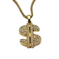 گردنبند کیوسک گالری طرح دلار نگین دار مدل M45