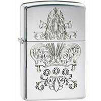 فندک زیپو مدل Crown Fleur De Lis کد 28805 Zippo Crown Fleur De Lis 28805 Lighter