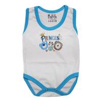 لباس زیر دکمه دار آستین رکابی نوزادی برند پرنسس مدل BLUE-08 BABY DRESS N SLEEVES PRINCESS BRAND BLUE