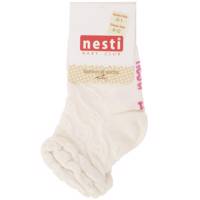 جوراب نستی طرح موج دار کرم - Nesti Wavy Cream Socks