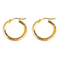 گوشواره طلا 18 عیار گالری طلاچی مدل حلقه ای10 Gold Earings