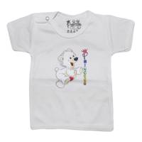 تی شرت آستین کوتاه نوزادی برند پرنسس مدل WHITE-02 T SHIRT SH SLEEVES PRINCESS BRAND WHITE