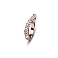 انگشتر کریستال الیور وبر مدل بریل گل رز 2478RGL سایز 10 Oliver Weber 2478RGL Gold Rose Brill Crystal Ring Size 10