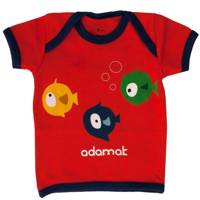 تی شرت آستین کوتاه نوزادی آدمک مدل Fish Adamak Fish Baby T Shirt With Short Sleeve