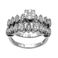 حلقه و پشت حلقه طلا 18 عیار جواهری سون مدل 1872،1873 Seven Jewelry C1872.1873 Gold Ring