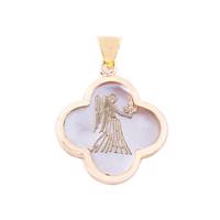 آویز گردنبند طلا مرجان مدل 007 - Marjan 007 Gold Necklace Pendant Plaque