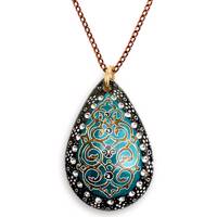 گردنبند میناکاری دست ساز گالری آسمانی طرح اشک شفق 2 مدل Ashk-6-1 باجعبه مخمل کادوئی