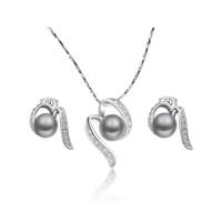 نیم ست ایزابلا مدل مروارید سیاه Izabella Jewelry Black Pearl Half Set