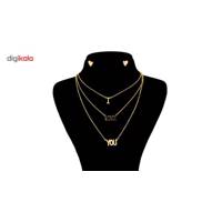 نیم ست بهارگالری طرح سه لاین مدل I Love You