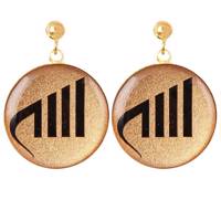 گوشواره ورق طلا گالری الون طرح الله کد 198072 Alone 198072 Allah Gold Earring