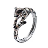 دستبند الیور وبر مدل ببر نقره ای Bangle Tiger rhod. crystal Oliver Weber-2847R