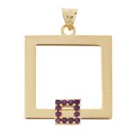 آویز گردنبند طلا 18 عیار رزا مدل N171 Rosa N171 Gold Necklace Pendant Plaque