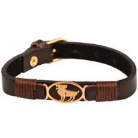 دستبند چرمی کهن چرم طرح تولد فرودین مدلBR48-7 Kohan Charm farvardin BR48-7 Leather Bracelet