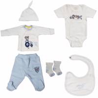 ست لباس نوزادی عزیز ببه مدل005165 Aziz Bebe 005165 Baby Clothes Set