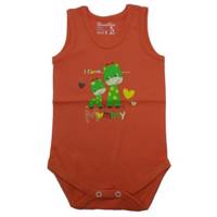 زیر دکمه دار رکابی دولوو طرح گلبهی Davalloo Peach Under Button Singlet