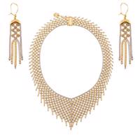 نیم ست طلا 18 عیار گالری طلاچی مدل بافت Gold half set