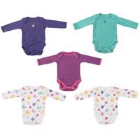 ست زیر دکمه دار آستین بلند مادرکر مدل C6242 بسته 5 عددی Mothercare C6242 Under Button With Long Sleeves Set Pack Of 5