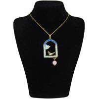 گردنبند آی جواهر طرح مرغ آمین کد 11555G