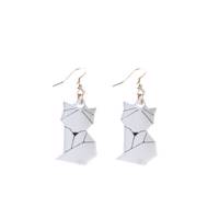 گوشواره آویز میلک مدل Origami Cat - Milk Origami Cat Earring