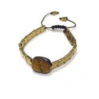 دستبند زیورآلات خرداد کد Khordad_307B طرح حدید و چشم ببر