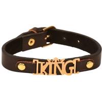 دستبند چرمی کهن چرم طرح کینگ مدل BR14-15 Kohan Charm King BR14-15 Leather Bracelet