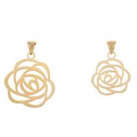 ست آویز گردنبند طلا 18 عیار رزا مدل N081 Rosa N081 Gold Necklace Pendant Plaque Set