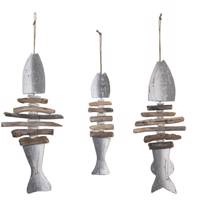 آویز تزیینی نقطه مدل Gray Fish بسته 3 عددی