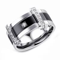 انگشتر مردانه گالری شمرون مدل سه لاین کد RNG323S0