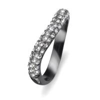 انگشتر کریستال الیور وبر مدل بریل دودی 2476RUL سایز 10 Oliver Weber 2476RUL Rutenium Brill Crystal Ring Size 10