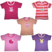 تیشرت نخی کارترز دخترانه مدل602-18-3 بسته 5عددی12تا18ماه carters 602-3 tshirt 5pack