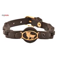 دستبند چرمی کهن چرم طرح تولدفروردین مدل BR105-15 Kohan Charm Farvardin BR105-15 Leather Bracelet