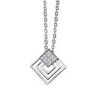 گردنبند الیوروبر مدل نگین کد 11750 - oliverweber Pendant Squares rhod. crystal 11750