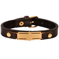 دستبند چرمی کهن چرم طرح فروهر مدل BR18 Kohan Charm Farvahar BR18 Leather Bracelet