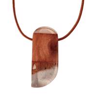 گردنبند چوب و رزین اکسار کد 109 Exar necklace wood and resins code 109