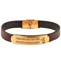 دستبند چرمی کهن چرم طرح ورساچه مدل BR102-16 Kohan Charm Versace BR102-16 Leather Bracelet