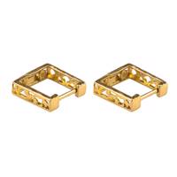 گوشواره طلا 18عیار گالری طلاچی مدل مربع1 Gold earings