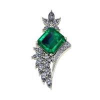 آویز طلا اونیکست مدل Emerald 2224 Onixset 2224 Emerald Gold Pendant