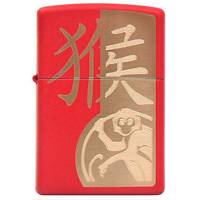 فندک زیپو مدل The Year of the Monkey Red Matte کد 28955 Zippo The Year of the Monkey Red Matte 28955 Lighter