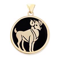 آویز گردنبند طلا 18 عیار مرجان مدل 097 - Marjan 097 Gold Necklace Pendant Plaque