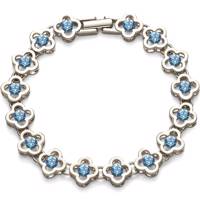 دستبند زنجیری الیور وبر مدل گل تنها 202-2814 Oliver Weber 2814-202 Floral Bracelet