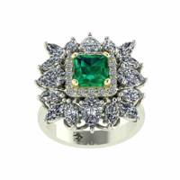 انگشتر طلا اونیکست مدل 1869 Emirald Onixset Emerald 1869 Gold Ring