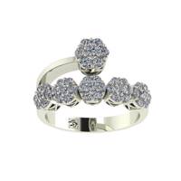 انگشتر طلا 18 عیار اونیکست مدل 1534 Five Flowers Onixset Five Flowers 1534 Gold Ring