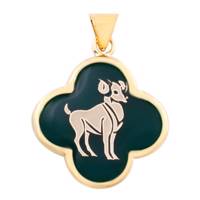 آویز گردنبند طلا 18 عیار مرجان مدل 0130 - Marjan 0130 Gold Necklace Pendant Plaque