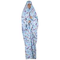 چادر نماز معراج آبی طرح پروانه 10 Meraj Blue Pattern flower10 Chador