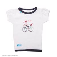 تی شرت آستین کوتاه تیک تاک طرح دوچرخه خالدار Tik Tak Bicycle Guttate Baby T-Shirt With Short Sleeve