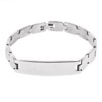 دستبند زنجیری پلاک‌دار جی دبلیو ال مدل B15102 JWL B15102 Bracelets