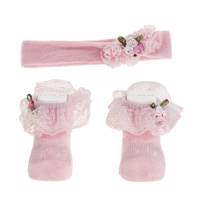 ست هدبند و جوراب نوزادی یومسه مدل 4002P Yumese 4002P Baby Headband And Socks Set