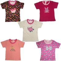 تیشرت کارترز دخترانه مدل602-4 بسته 5عددی 12تا18ماه carters 602-4 tshirt 5pack