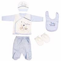 ست لباس نوزادی بیتوف مدل 828Blue Bebitof 828Blue Baby Clothes Set