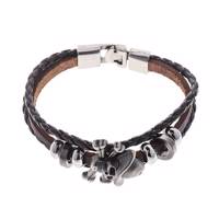 دستبند چرمی جی دبلیو ال مدل B15140 JWL B15140 Bracelets